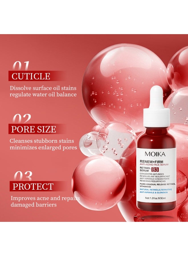 MOIKA 2-PACKS Retinol B3 Anti-Wrinkle Firming Serum | Reduces Fine Lines and Improves Skin Elasticity 30ml*2 - Image 2